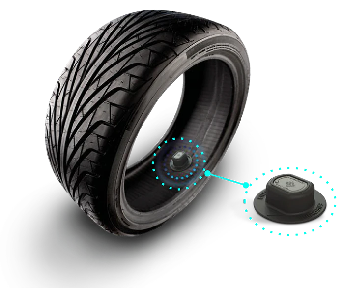 Enertire sensor installed inside a tire